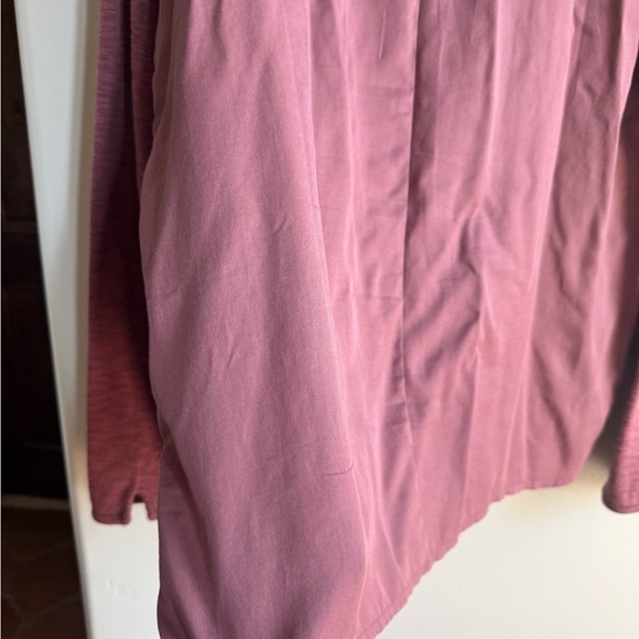 Prana Hensley Henley Cotton Tencel Blouse Long Sleeve Top on Brandy size M - Picture 6 of 7